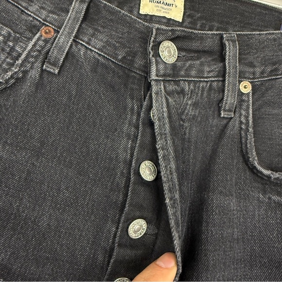 Citizens Of Humanity Sacha High Rise Wide Leg Denim Jeans Baggy Relaxed Raw Hem - Picture 5 of 12